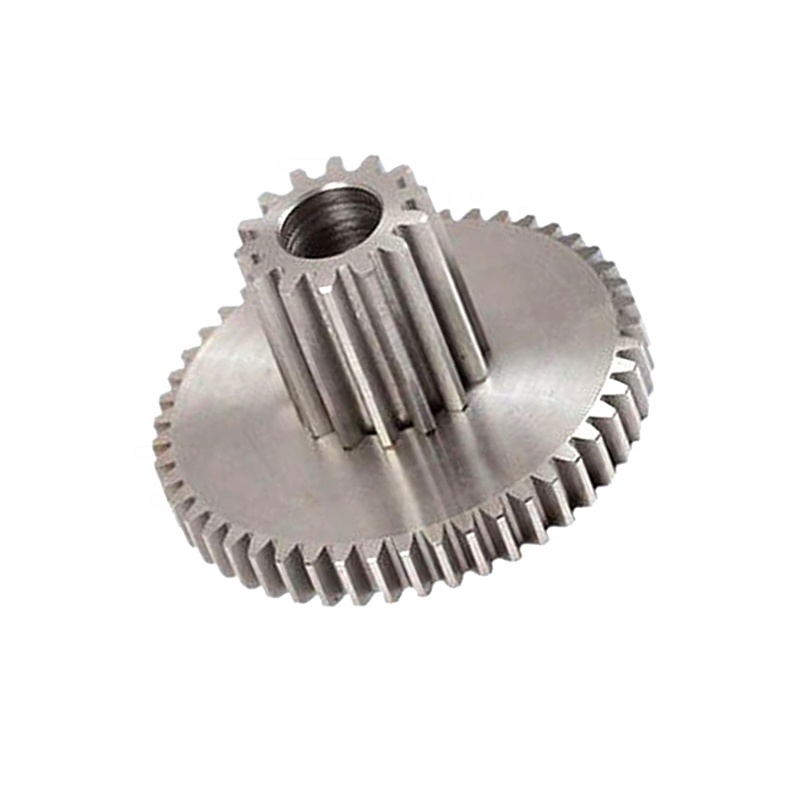 Precisão de aço sinterizado metal spur wheel pó metallurgy liga spur gear com flange 